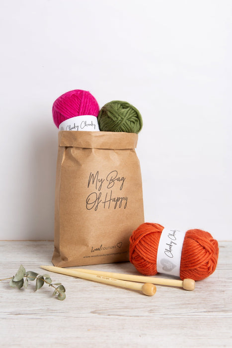 Absolute Beginners Scarf Knitting Kit - Wool Couture
