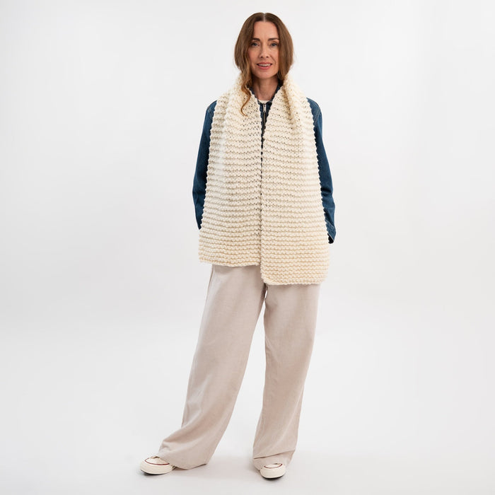 Absolute Beginners Scarf Knitting Kit | FREE Beginner Workshop Included - Wool Couture