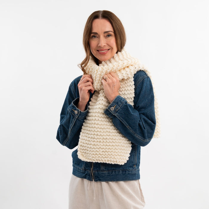 Absolute Beginners Scarf Knitting Kit | FREE Beginner Workshop Included - Wool Couture