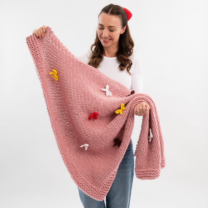 All Wrapped Up Beginner Blanket Knitting Kit | FREE Beginner Workshop Included - Wool Couture