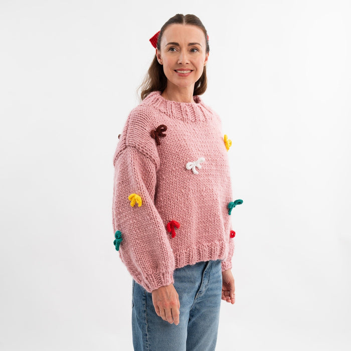 All Wrapped Up Bow Jumper Knitting Kit - Wool Couture