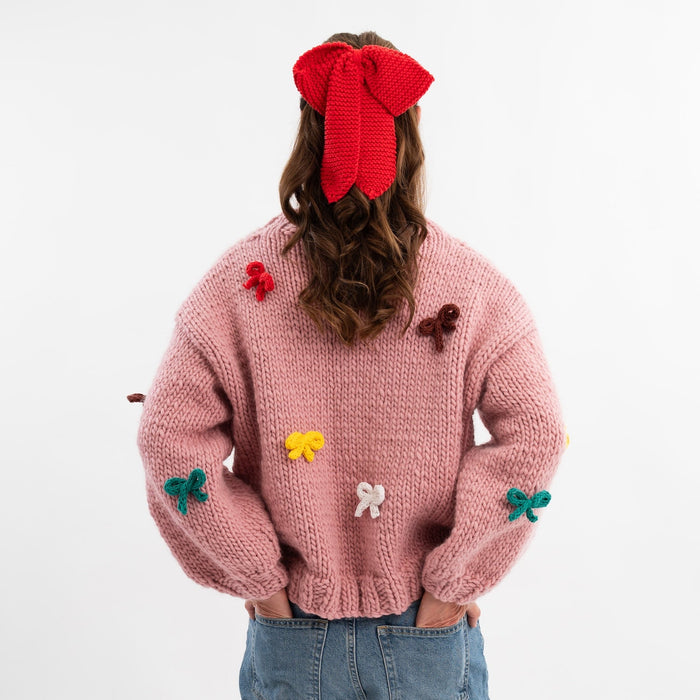 All Wrapped Up Bow Jumper Knitting Kit - Wool Couture