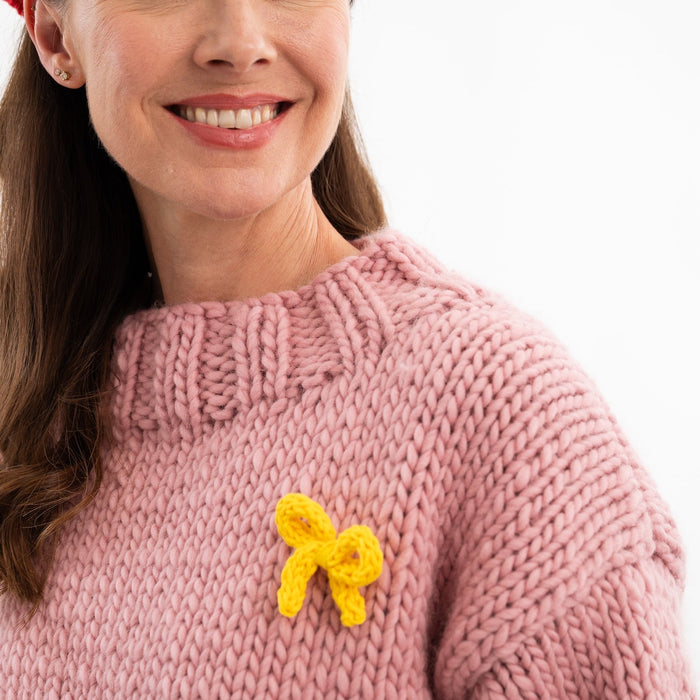 All Wrapped Up Bow Jumper Knitting Kit - Wool Couture