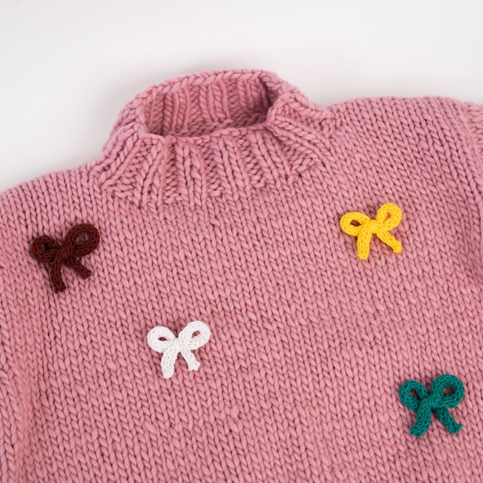 All Wrapped Up Bow Jumper Knitting Kit - Wool Couture