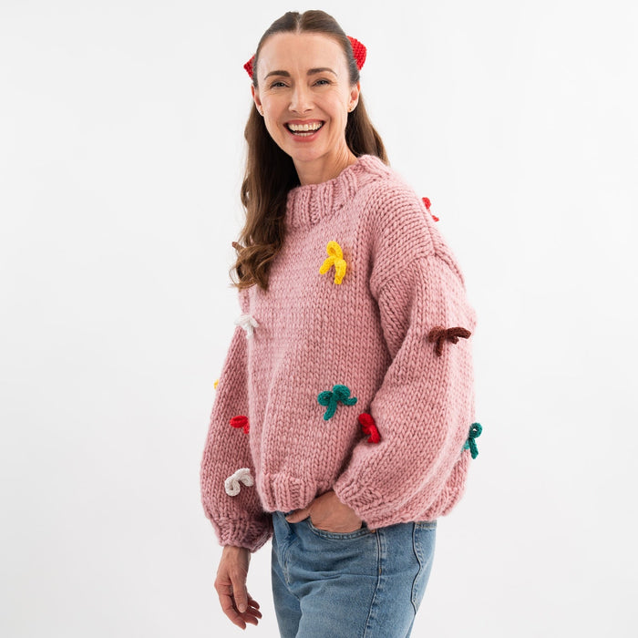 All Wrapped Up Bow Jumper Knitting Kit - Wool Couture