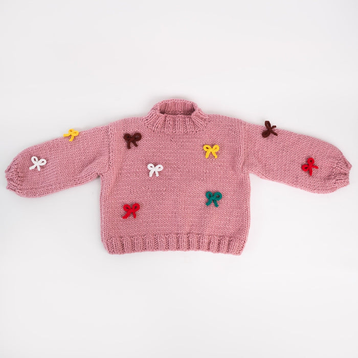 All Wrapped Up Bow Jumper Knitting Kit - Wool Couture