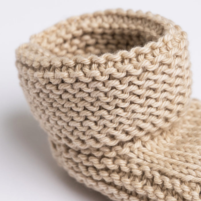Baby Cotton Booties Knitting Kit - Wool Couture