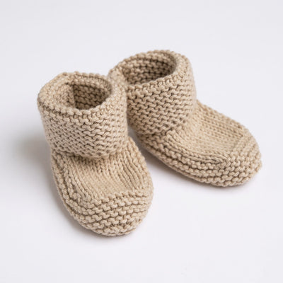 Baby Cotton Booties Knitting Kit - Wool Couture