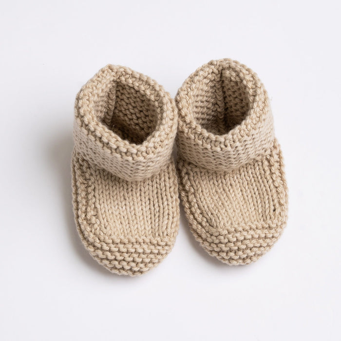 Baby Cotton Booties Knitting Kit - Wool Couture