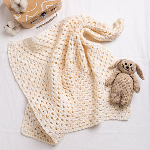 Baby Granny Square Blanket Crochet Kit - Wool Couture