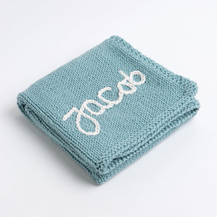 Knit name blanket outlet