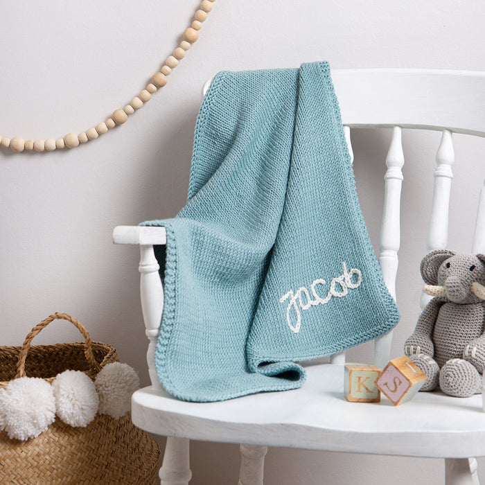 Knit name blanket outlet