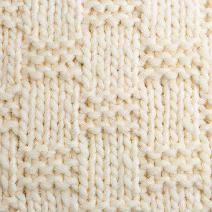 Basketweave Cushion Knitting Kit - Wool Couture