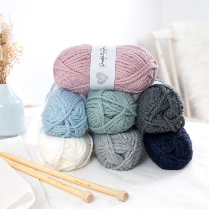 Basketweave Stitch Cushion Cover Knitting Kit - Wool Couture