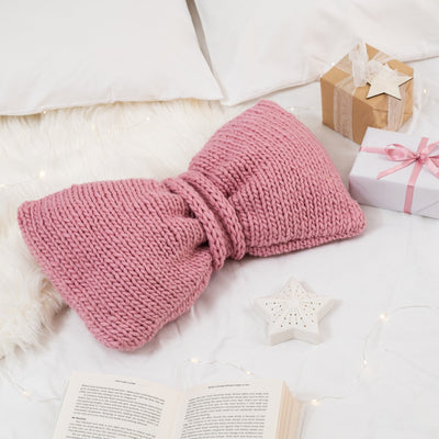 Beginner Bow Cushion Knitting Kit - Wool Couture