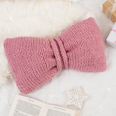 Beginner Bow Cushion Knitting Kit - Wool Couture