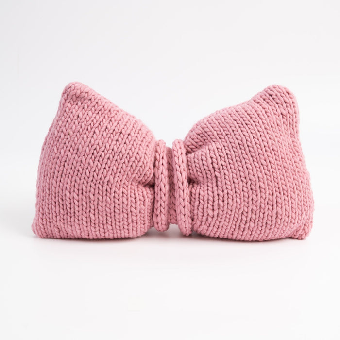 Beginner Bow Cushion Knitting Kit - Wool Couture