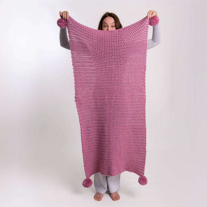 Beginners Pom Pom Blanket Crochet Kit - Wool Couture