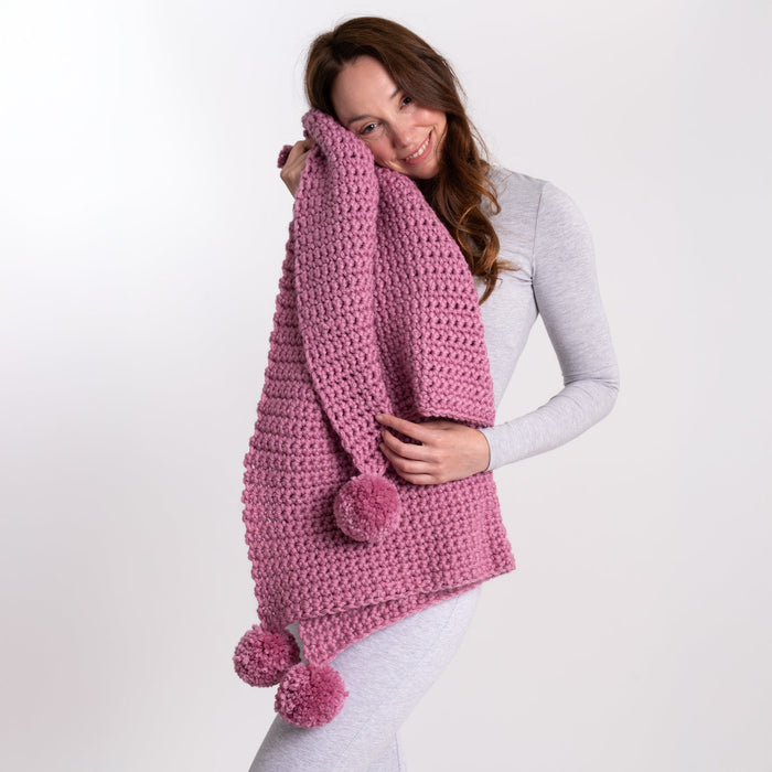 Beginners Pom Pom Blanket Crochet Kit - Wool Couture