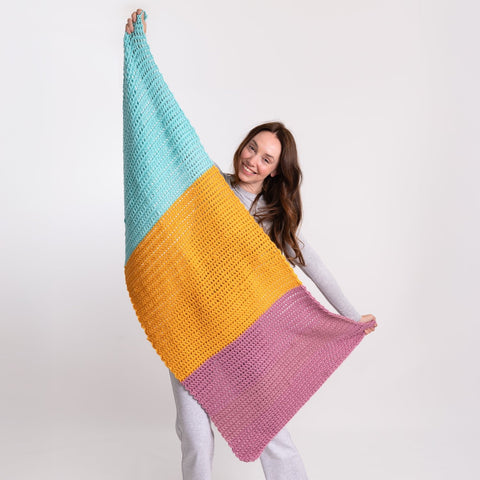Beginners Stripe Blanket Crochet Kit - Wool Couture
