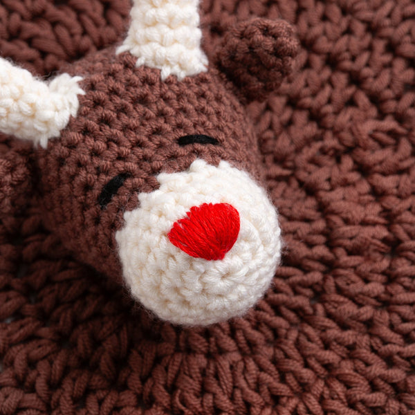 Belle The Reindeer Baby Comforter Crochet Kit - Wool Couture