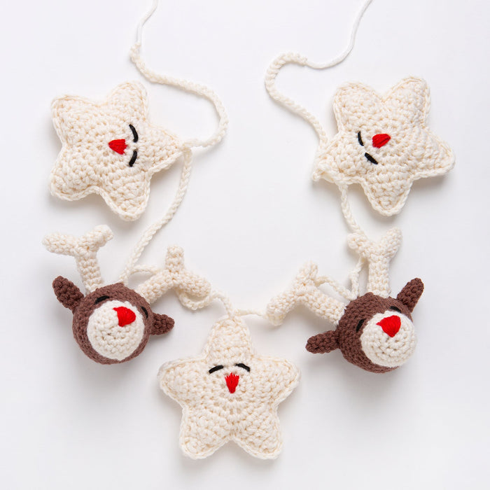Belle the Reindeer & Christmas Star Garland Crochet Kit - Wool Couture