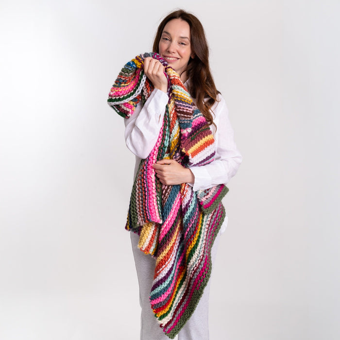 Bits and Bobs Blanket Knitting Kit - Wool Couture