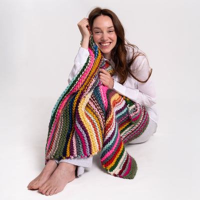 Bits and Bobs Blanket Knitting Kit - Wool Couture