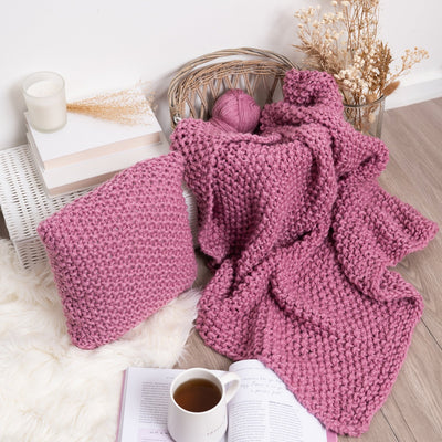 Blossom Cushion Beginners Knitting Kit - Wool Couture