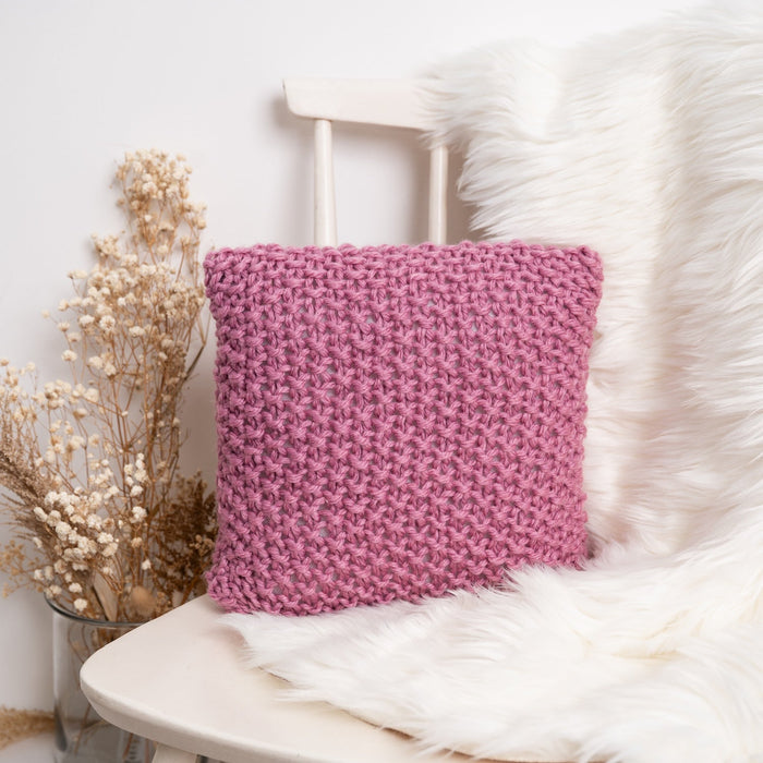Blossom Cushion Beginners Knitting Kit - Wool Couture