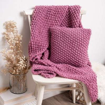 Blossom Cushion Beginners Knitting Kit - Wool Couture