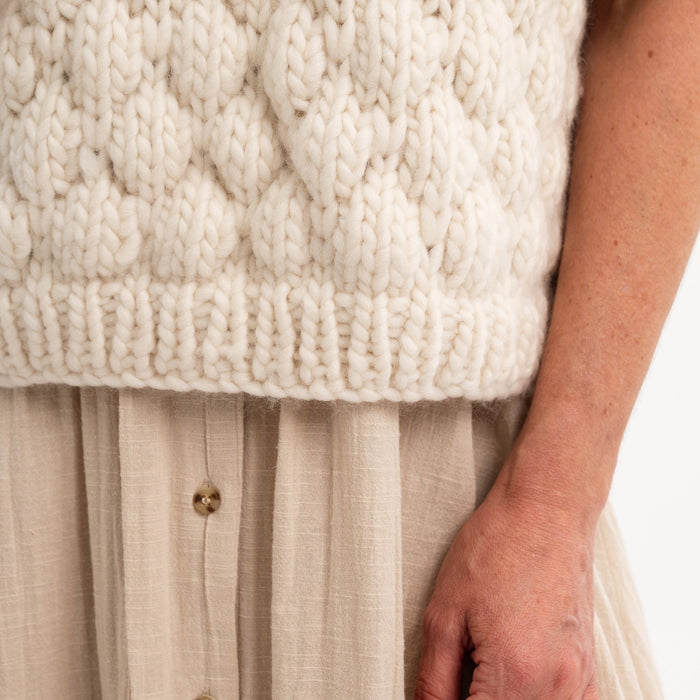 Bobble Stitch Tank Top Knitting Kit - Wool Couture