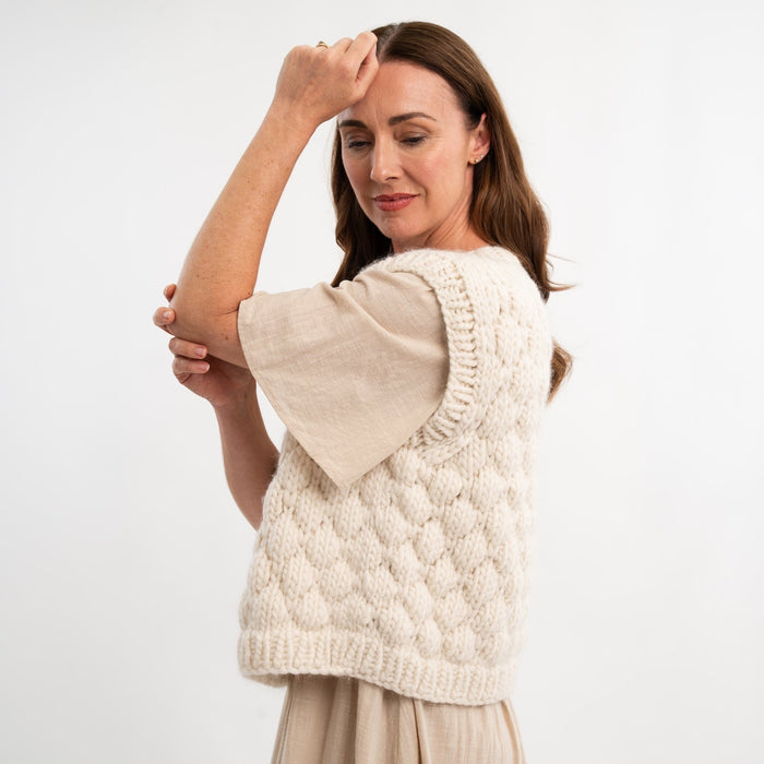Bobble Stitch Tank Top Knitting Kit - Wool Couture