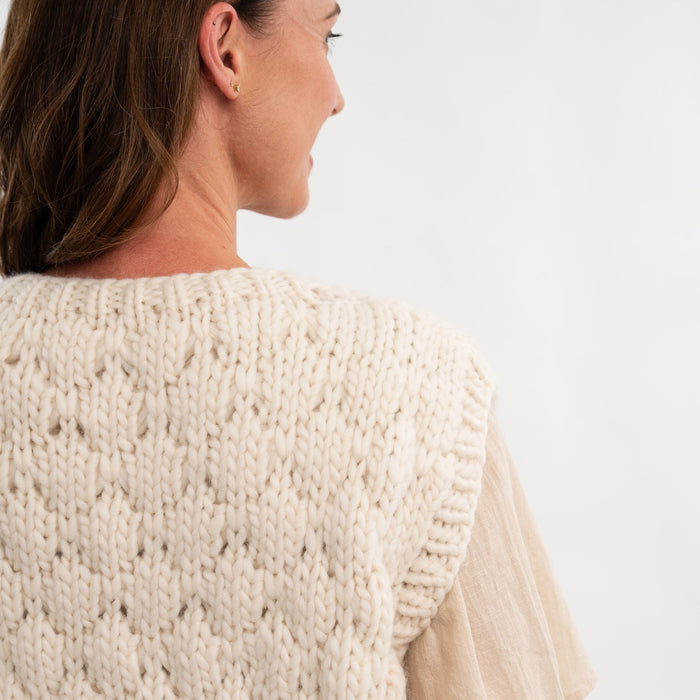 Bobble Stitch Tank Top Knitting Kit - Wool Couture