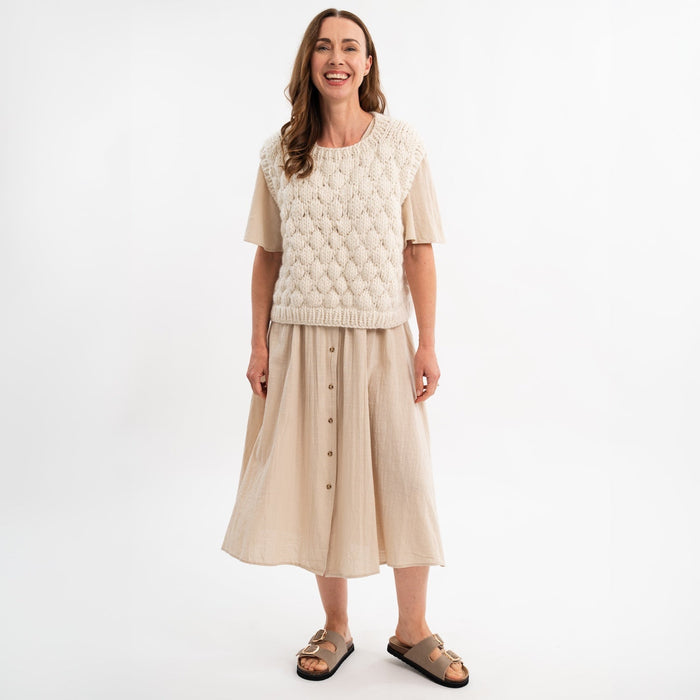 Bobble Stitch Tank Top Knitting Kit - Wool Couture
