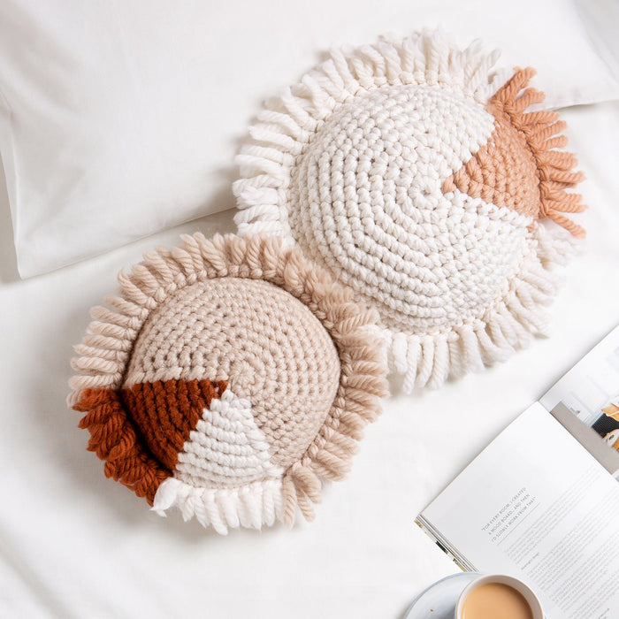 Boho Circular Cushion Cover Crochet Kit - Wool Couture