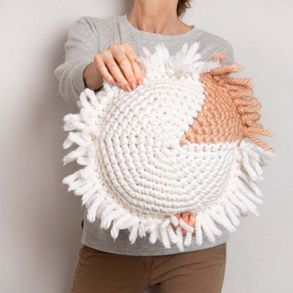 Boho Circular Cushion Cover Crochet Kit - Wool Couture