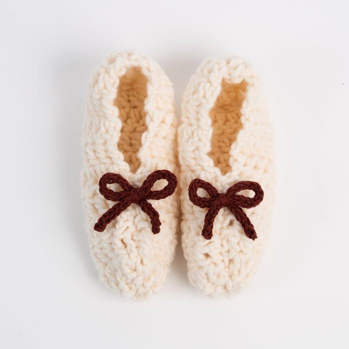 Bow Slipper Crochet Kit - Wool Couture