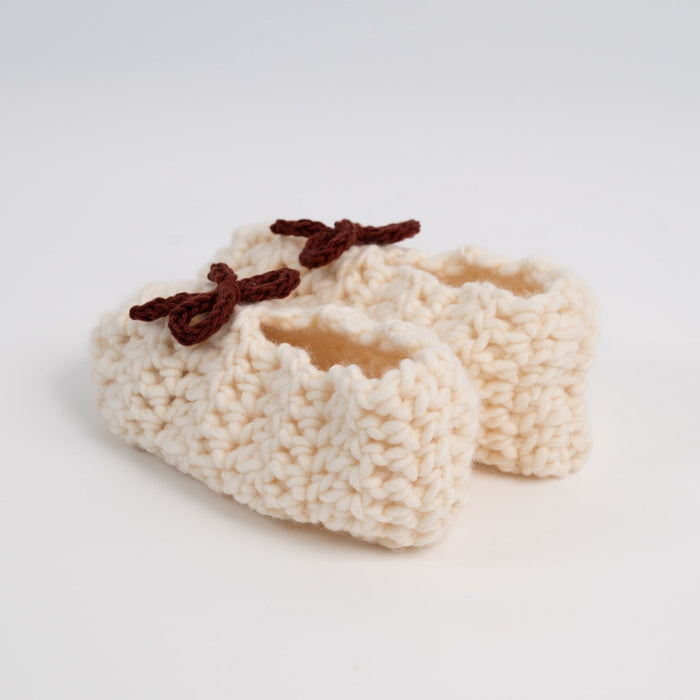 Bow Slipper Crochet Kit - Wool Couture