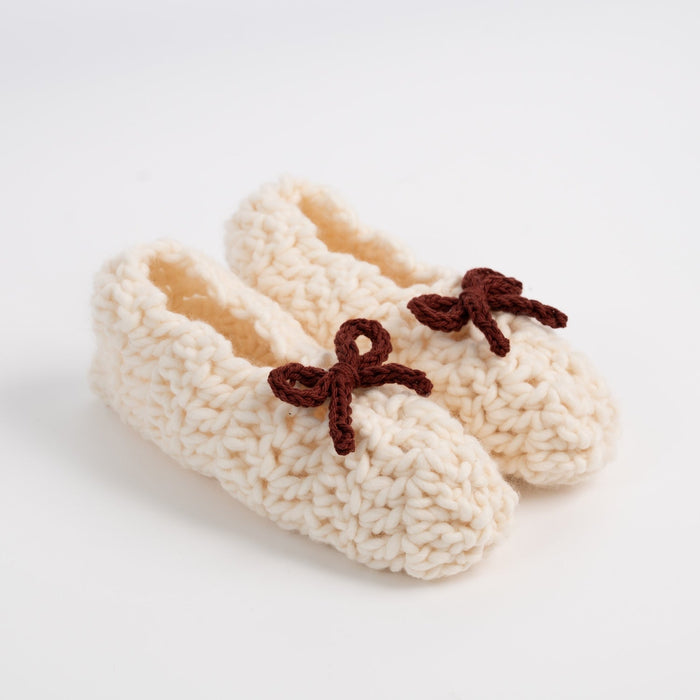 Bow Slipper Crochet Kit - Wool Couture