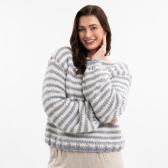 Breton Stripe Jumper Easy Knitting Kit - Wool Couture
