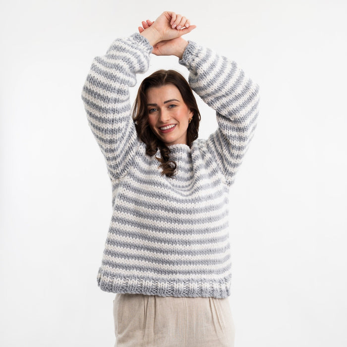 Breton Stripe Jumper Easy Knitting Kit - Wool Couture