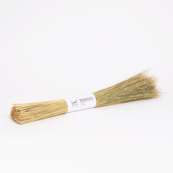 Broomcorn Fibre – Natural Sorghum Brush & Broom Making Material – 50cm - Wool Couture