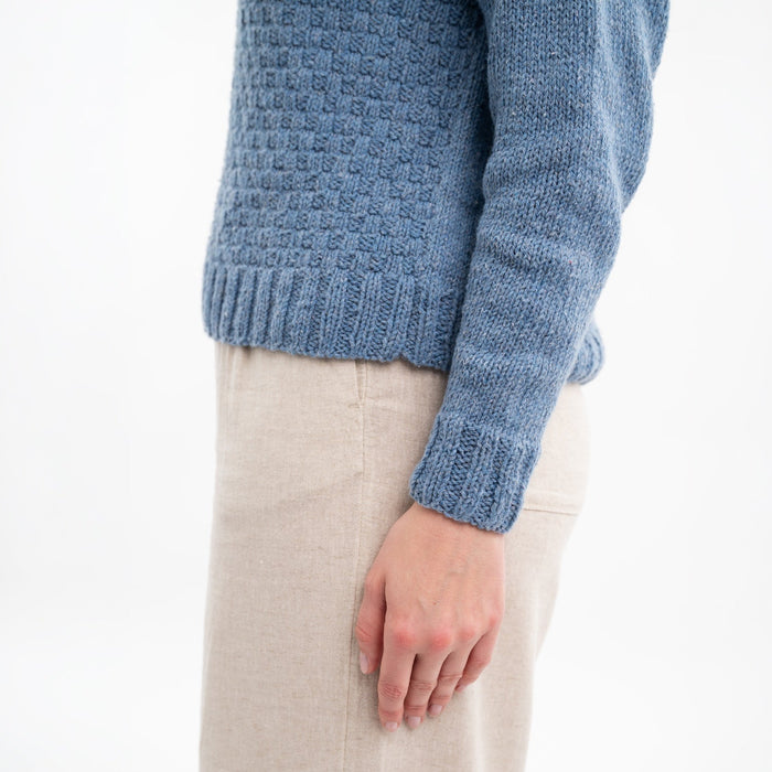 Button Back Jumper Easy Knitting Kit - Wool Couture