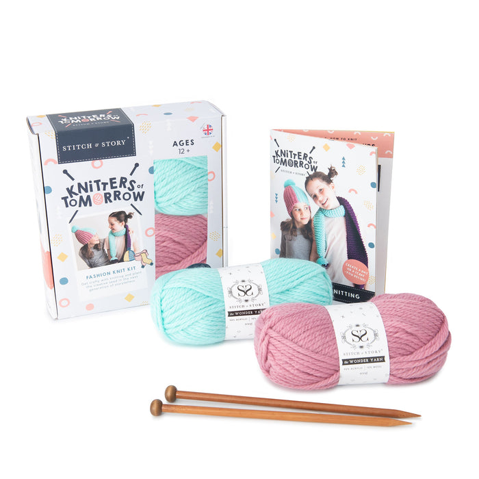 Childrens Beginners Knitting Kit - Wool Couture