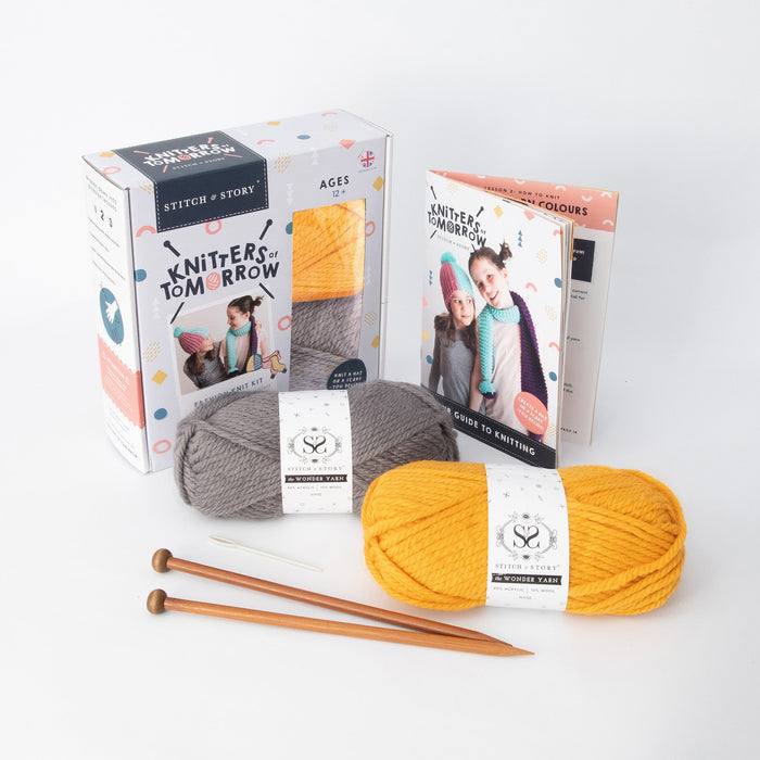 Childrens Beginners Knitting Kit - Wool Couture