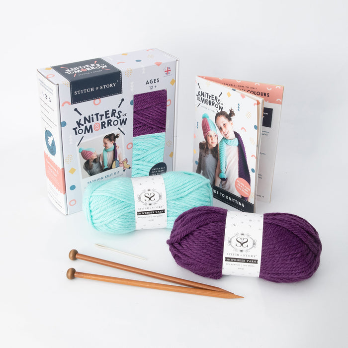 Childrens Beginners Knitting Kit - Wool Couture