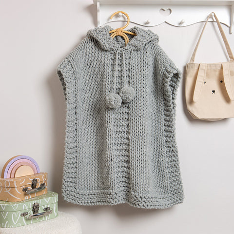 Children’s Poncho Knitting Kit - Wool Couture