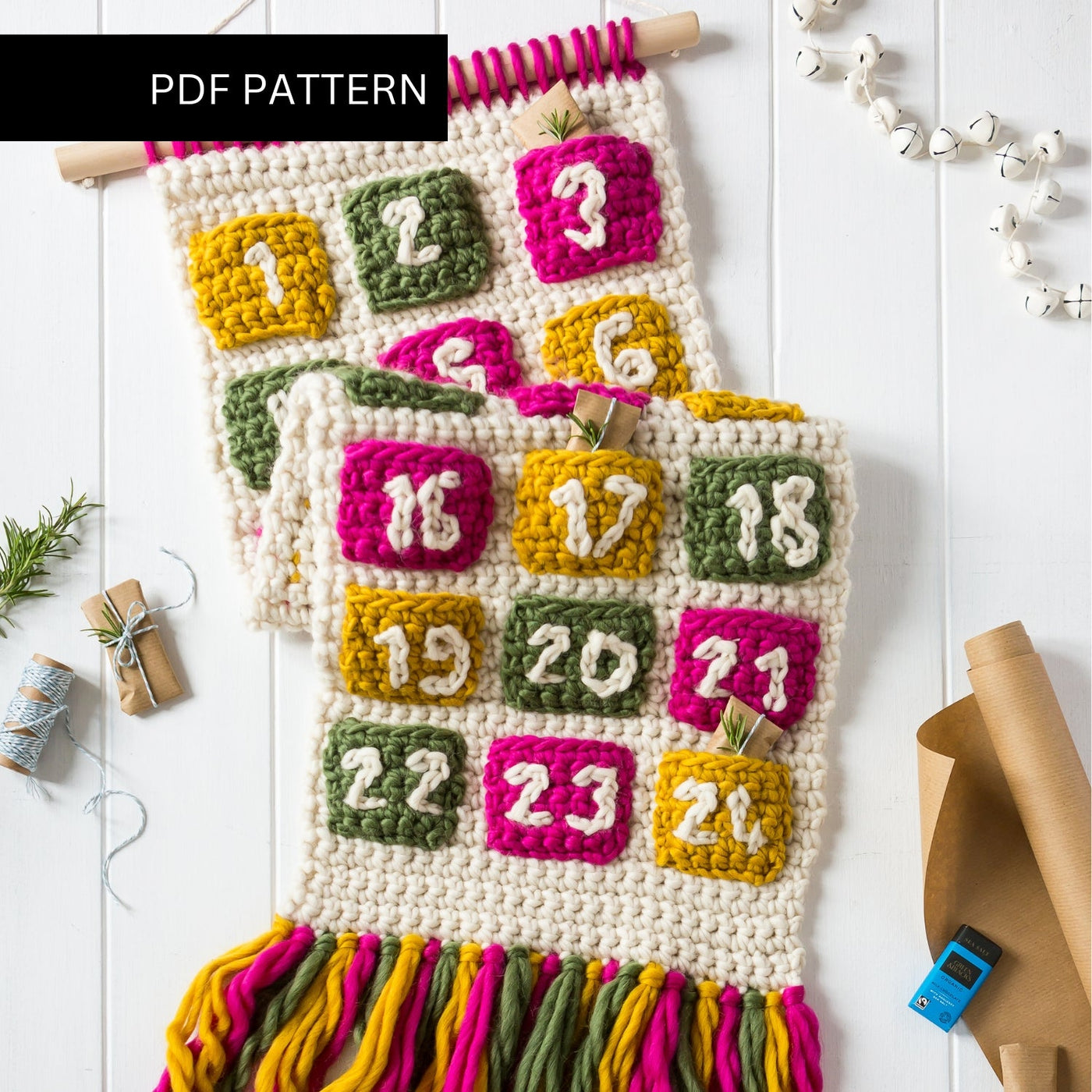 Christmas Crochet PDF Pattern - Advent Calendar | Wool Couture