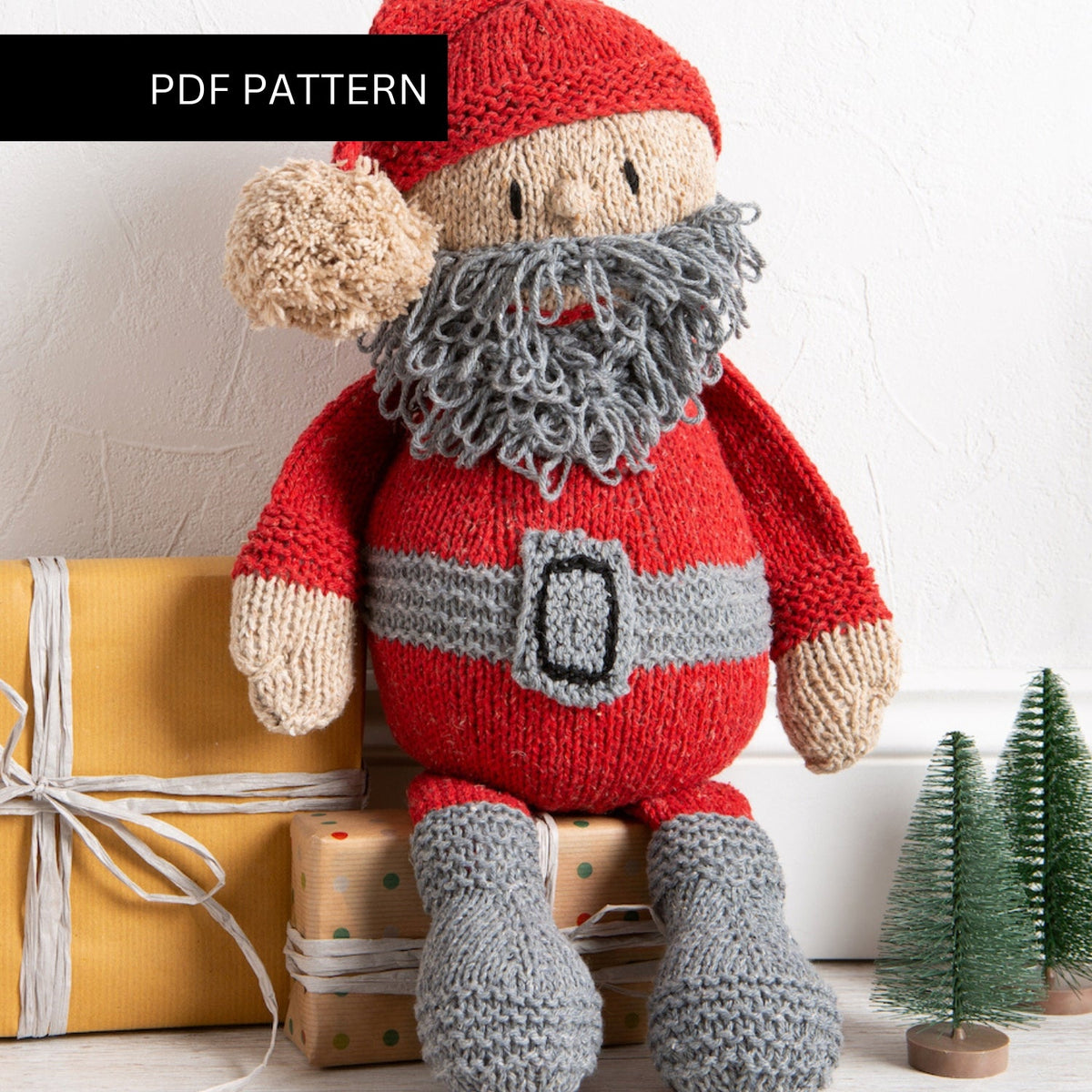Christmas Knitting PDF Pattern - Santa Claus | Wool Couture